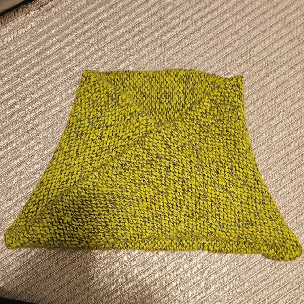 Infinity Knit Scarf in Yellow and Green